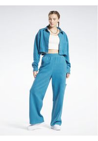 Reebok Spodnie dresowe Reebok Classics Reverse Fleece Wide Leg Joggers HS0385 Niebieski. Kolor: niebieski. Materiał: dresówka, bawełna