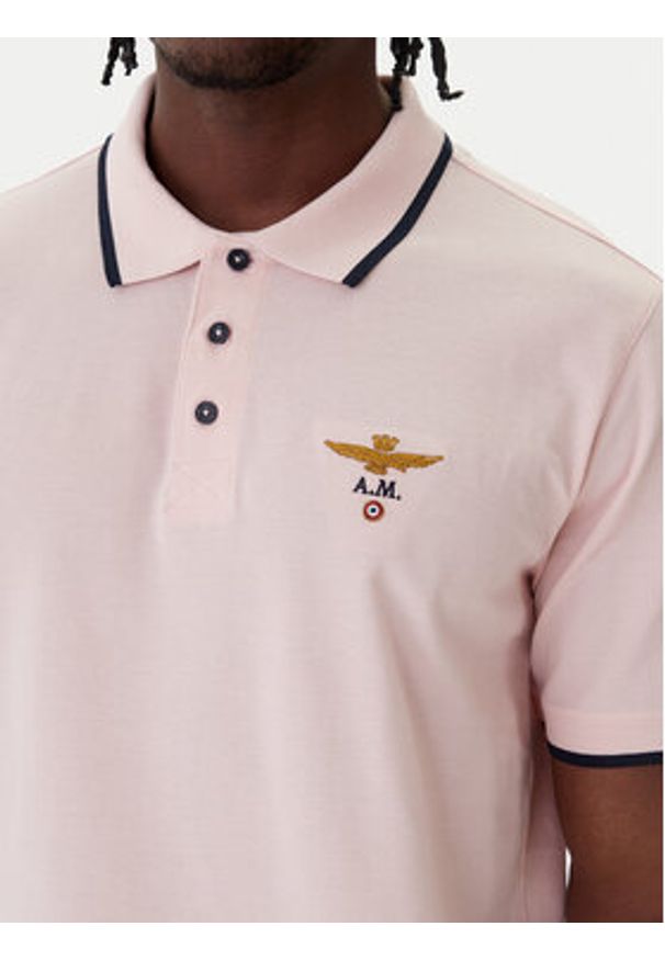 Aeronautica Militare Polo 261PO1308UP00082 Różowy Regular Fit. Typ kołnierza: polo. Kolor: różowy. Materiał: bawełna