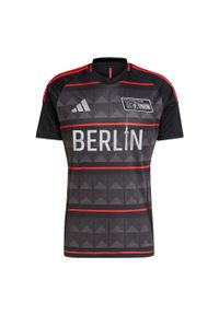 Adidas - Koszulka 1. FC Union Berlin 24/25 Away. Kolor: czerwony, wielokolorowy, różowy, czarny. Materiał: materiał