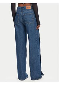 ROTATE Jeansy 1140731602 Granatowy Wide Leg. Kolor: niebieski