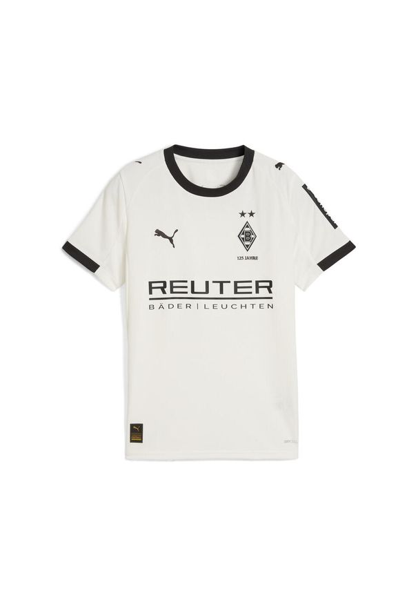 Puma - Młodzieżowa koszulka domowa Borussia Mönchengladbach 25/26 PUMA Warm White Black. Kolor: biały, wielokolorowy, czarny. Sezon: lato