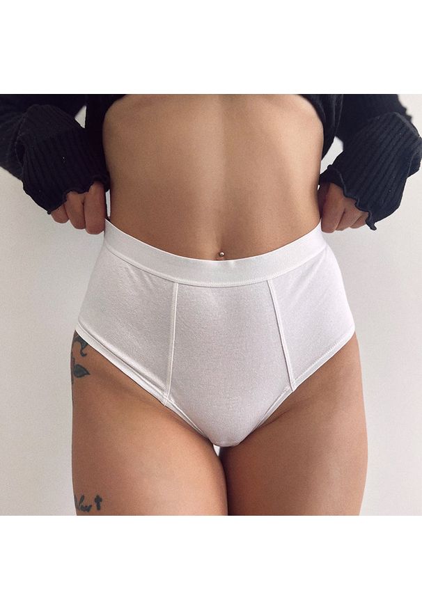 Intica - Brazyliany z wysokim stanem z elastycznego materiału Heddie. Stan: podwyższony. Kolor: beżowy. Materiał: materiał