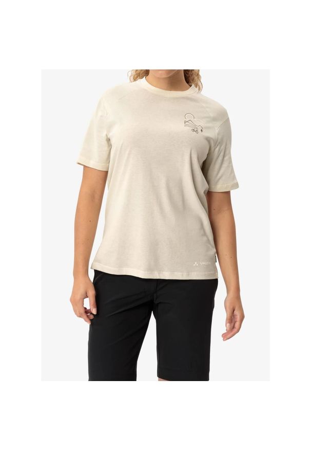 Koszulka rowerowa damska Vaude Cyclist Casual Shirt. Kolor: beżowy. Sport: kolarstwo