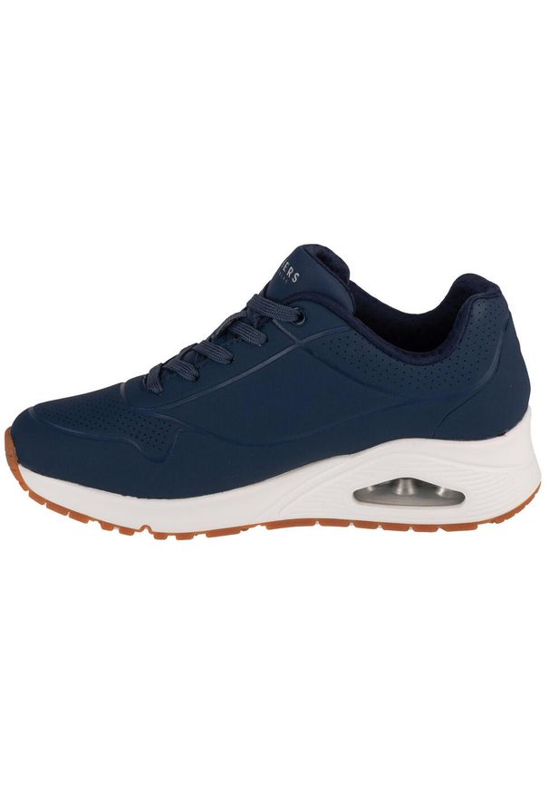 skechers - Buty do chodzenia damskie Skechers Uno-stand On Air. Kolor: wielokolorowy, niebieski. Materiał: materiał, syntetyk. Szerokość cholewki: normalna. Sport: turystyka piesza