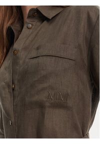 Max Mara Sukienka koszulowa Salute 2516221028 Zielony Regular Fit. Kolor: zielony. Materiał: len. Typ sukienki: koszulowe #4