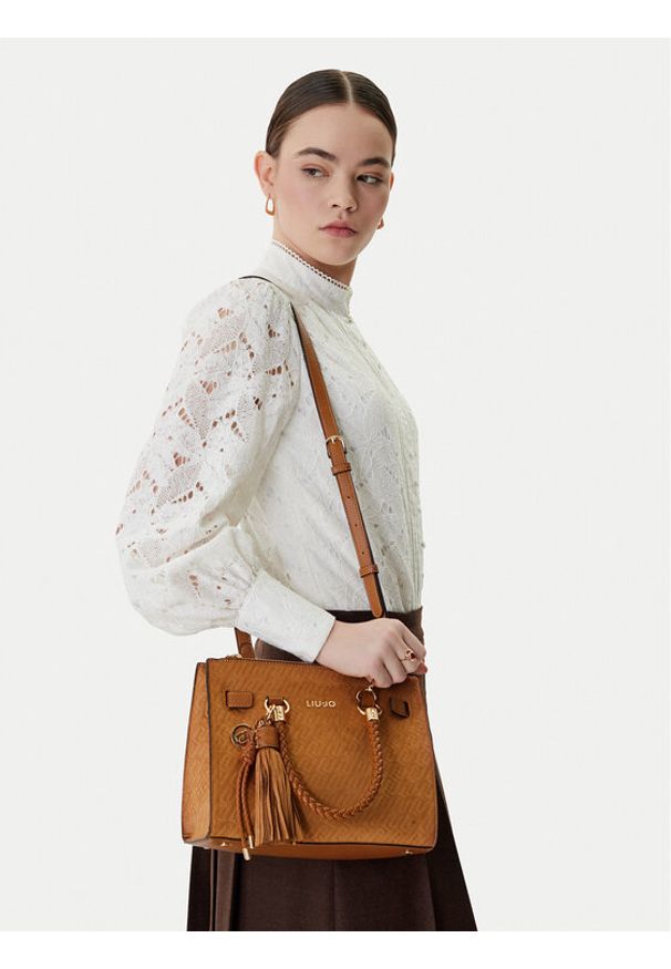 Liu Jo Torebka AA6069 T384A Brązowy. Kolor: brązowy. Materiał: skórzane