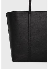 BOSS torebka skórzana kolor czarny. Kolor: czarny. Materiał: skórzane. Rodzaj torebki: na ramię #5