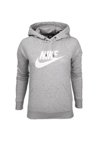 Bluza sportowa damska Nike W Essential Hoodie PO HBR. Kolor: szary. Materiał: bawełna