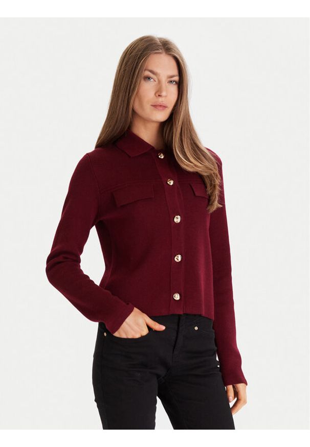 Morgan Kardigan 252-MIMDIE Bordowy Regular Fit. Kolor: czerwony. Materiał: syntetyk