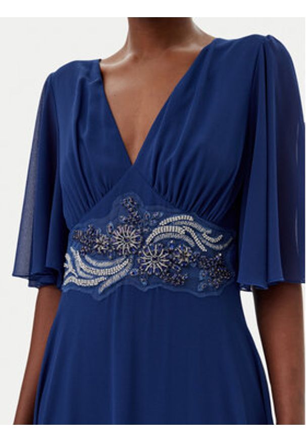 Rinascimento Sukienka wieczorowa CFC0123080003 Granatowy Regular Fit. Kolor: niebieski. Materiał: syntetyk. Styl: wizytowy