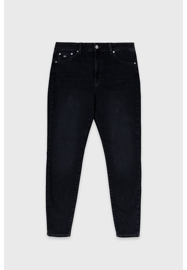 Tommy Jeans jeansy damskie high waist. Stan: podwyższony. Kolor: czarny