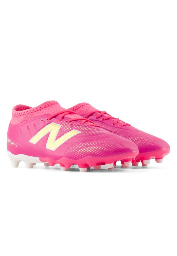 Korki dziecięce New Balance TEKELA TEAM LOW JNR FG V5 YT3FL6OG - różowe. Kolor: różowy. Materiał: materiał, syntetyk. Szerokość cholewki: normalna
