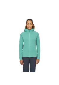 Bluza z kapturem damska Rab Nexus Hoody rozpinana. Typ kołnierza: kaptur. Kolor: zielony