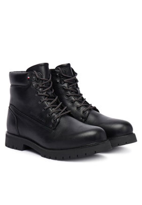 TOMMY HILFIGER - Tommy Hilfiger Trapery Flex Th Outdoor Rs FM0FM05600 Czarny. Kolor: czarny. Materiał: skóra