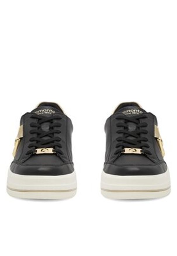 Remonte Sneakersy D1C02-01 Czarny. Kolor: czarny. Materiał: skóra