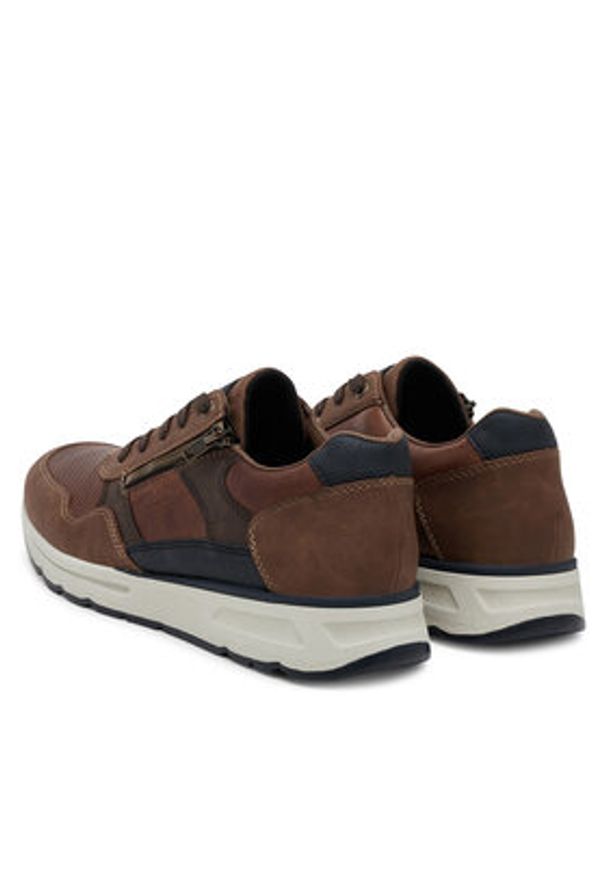 Rieker Sneakersy B0701-24 Brązowy. Kolor: brązowy. Materiał: skóra