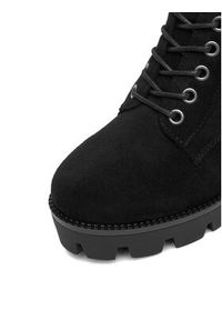 DeeZee Botki 23756-4-BLACK SU Czarny. Kolor: czarny. Materiał: materiał