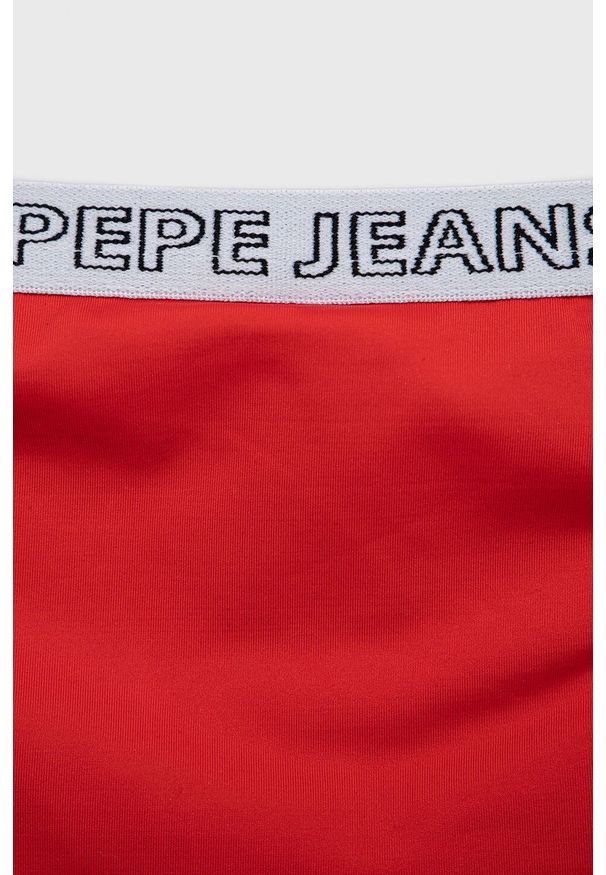 Pepe Jeans dwuczęściowy strój kąpielowy dziecięcy kolor czerwony. Kolor: czerwony. Rodzaj stanika: odpinane ramiączka