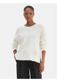 Liu Jo Sweter MF5444 MS76L Écru Regular Fit. Kolor: kremowy. Materiał: wełna, wiskoza, poliamid #1