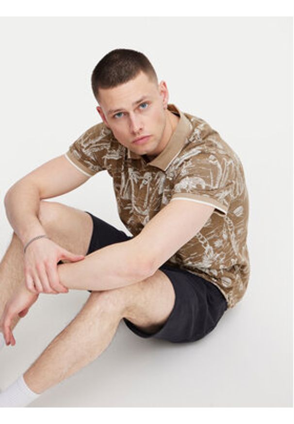 Blend Polo 20716905 Beżowy Regular Fit. Typ kołnierza: polo. Kolor: beżowy. Materiał: bawełna