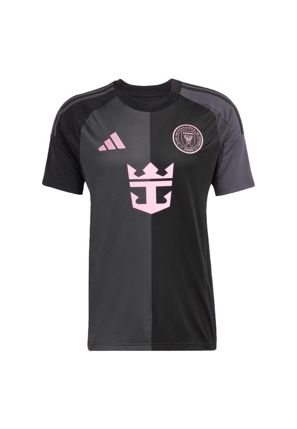 Adidas - Koszulka Inter Miami CF 25/26 Messi Away. Kolor: czarny. Materiał: poliester, materiał. Sport: piłka nożna