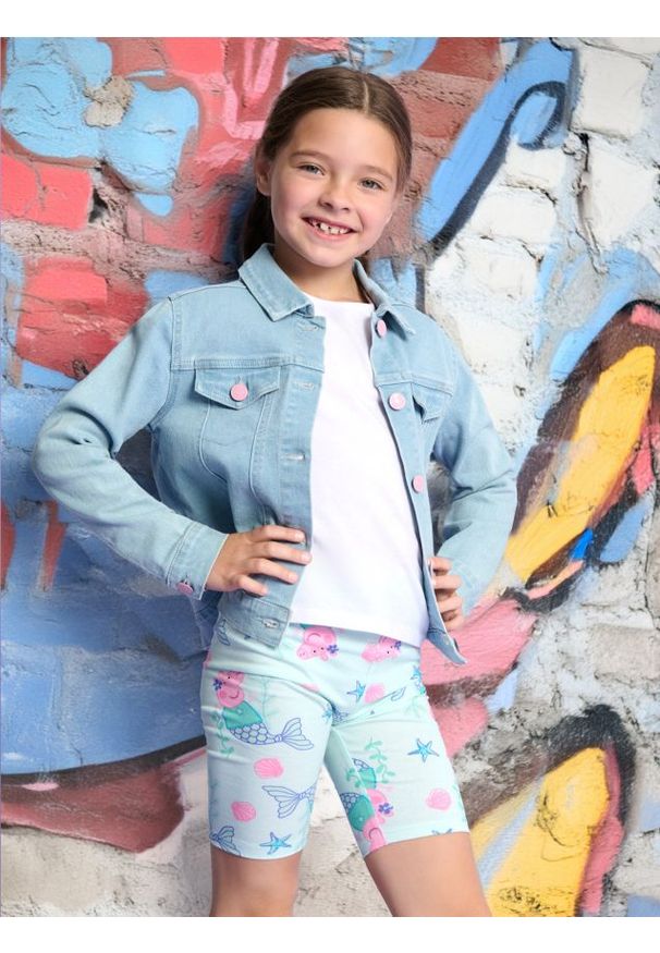 Sinsay - Kolarki Świnka Peppa - zielony. Kolor: zielony. Materiał: bawełna, dzianina. Wzór: nadruk