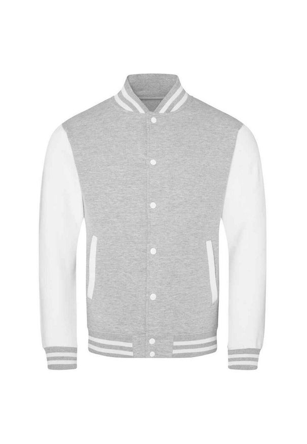 AWDIS - Kurtka Unisex Varsity Dla Dorosłych. Kolor: biały, wielokolorowy, fioletowy, szary