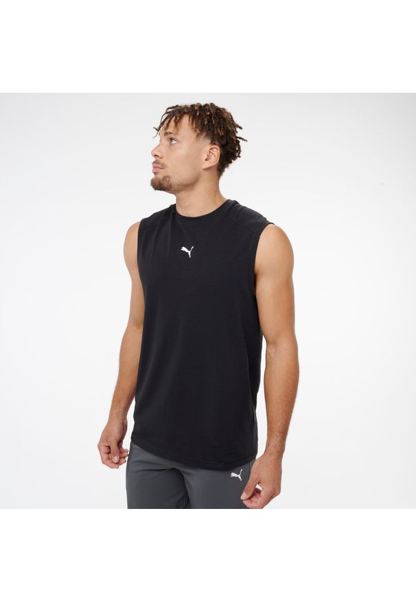 Decathlon - Koszulka fitness męska Puma Active bez rękawów. Materiał: elastan, bawełna, materiał. Długość rękawa: bez rękawów. Styl: sportowy