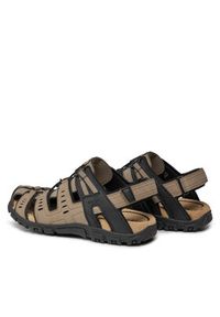 Geox Sandały Uomo Sandal Strada U4524C 000EK C6738 Brązowy. Kolor: brązowy. Materiał: skóra