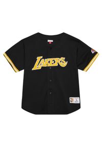 Mitchell & Ness - Siateczkowy dżersej Los Angeles Lakers On The Clock. Kolor: czarny. Materiał: jersey. Sport: koszykówka #1