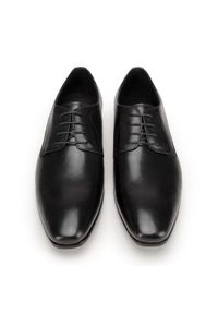 Wittchen - Męskie buty derby skórzane proste czarne. Okazja: do pracy. Kolor: czarny. Materiał: skóra. Wzór: aplikacja, gładki. Styl: elegancki #9