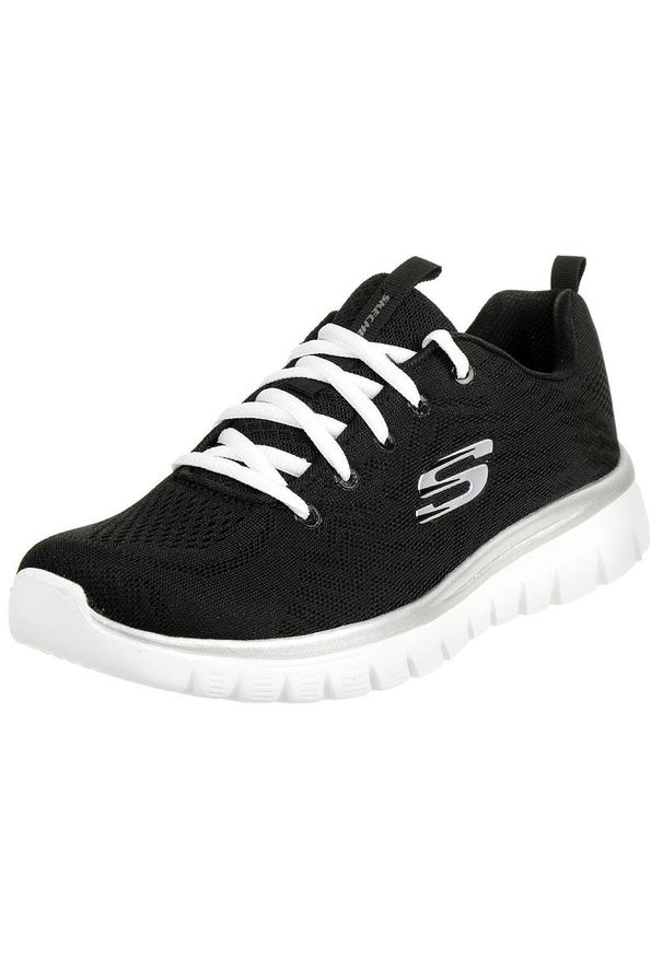 skechers - Buty do chodzenia damskie Skechers Gracefulget Connect. Kolor: czarny, wielokolorowy, biały. Materiał: tkanina, materiał, syntetyk. Model: Skechers Sport. Sport: turystyka piesza