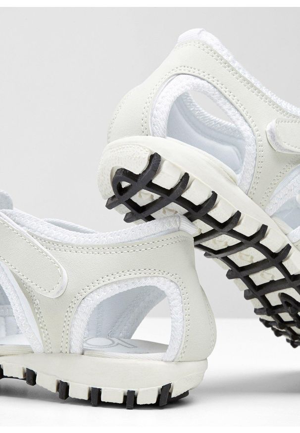 bonprix - Sandały. Zapięcie: pasek. Kolor: biały. Materiał: guma