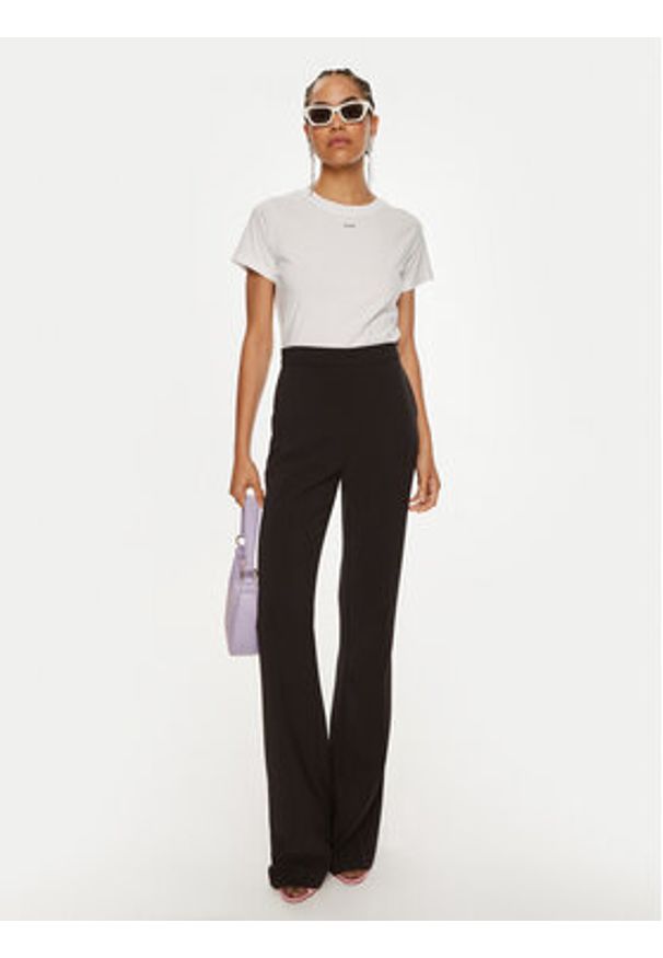 Pinko T-Shirt Basico 100373 A228 Biały Regular Fit. Kolor: biały. Materiał: bawełna