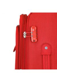 Wittchen - Średnia walizka miękka jednokolorowa czerwona. Kolor: czerwony. Materiał: poliester. Styl: elegancki #6
