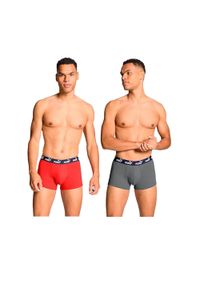 Bokserki majtki męskie Puma 2-Pack. Kolor: szary, czerwony, wielokolorowy. Materiał: materiał. Sport: fitness #1