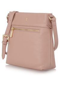 Ochnik - Skórzana torba damska na ramię z kieszonką. Kolor: różowy. Materiał: skórzane. Styl: casual. Rodzaj torebki: na ramię #2