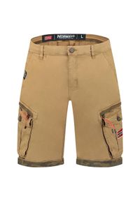 Bermudy Geographical Norway PARENTO KAKI DB MEN 317 khaki męska. Kolor: zielony. Sport: turystyka piesza #1