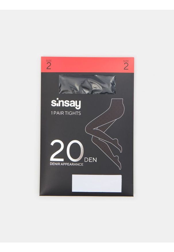 Sinsay - Rajstopy - czarny. Kolor: czarny