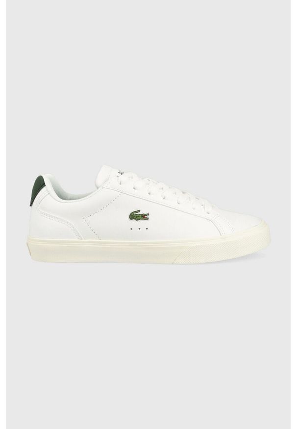 Lacoste sneakersy LEROND PRO kolor biały 44CFA0014. Nosek buta: okrągły. Kolor: biały. Materiał: guma