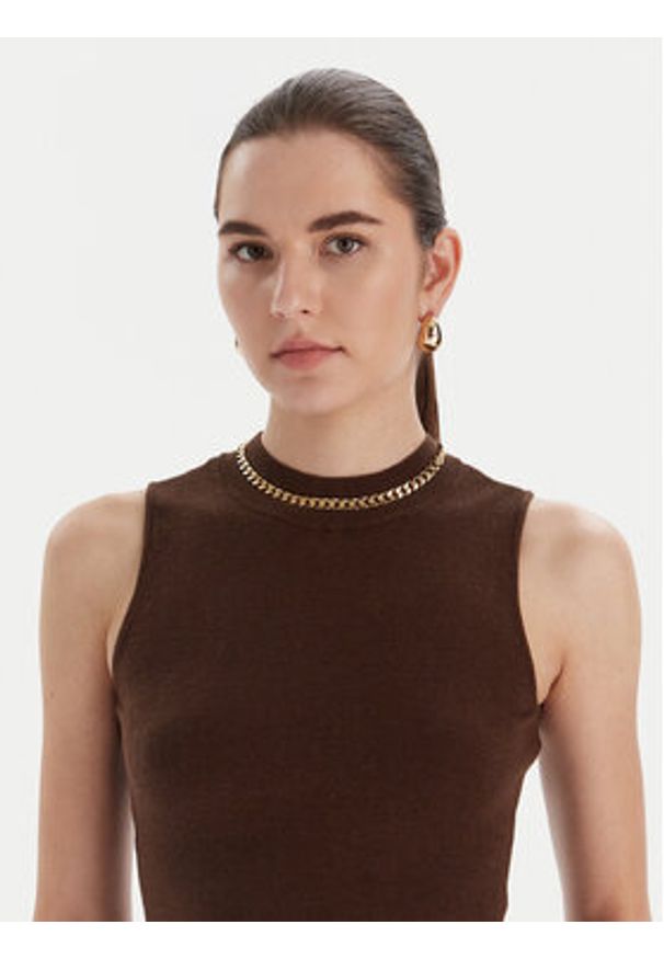 Marciano Guess Sweter 5BGR03 5782Z Brązowy Regular Fit. Kolor: brązowy. Materiał: syntetyk