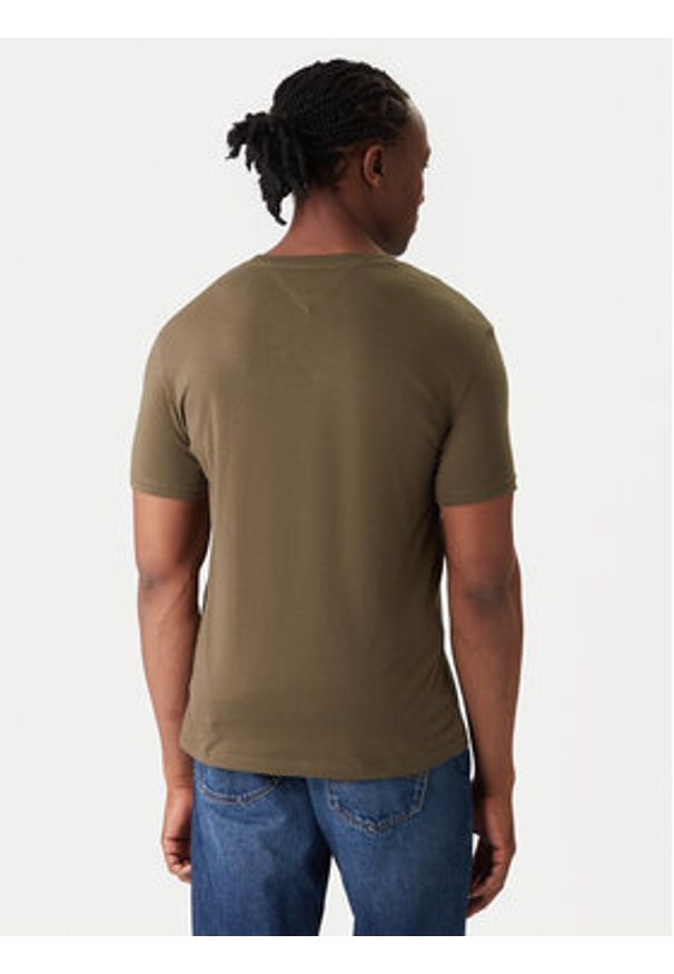 Tommy Jeans T-Shirt DM0DM21579 Kolorowy Regular Fit. Materiał: bawełna. Wzór: kolorowy