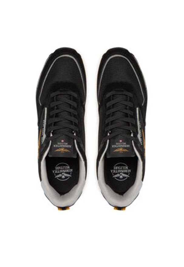 Aeronautica Militare Sneakersy 251SC288CT3545 Czarny. Kolor: czarny. Materiał: skóra, zamsz