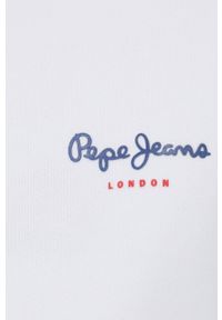 Pepe Jeans bluza bawełniana Calista Zipper damska kolor biały z kapturem gładka. Okazja: na co dzień. Typ kołnierza: kaptur. Kolor: biały. Materiał: bawełna. Wzór: gładki. Styl: casual #3
