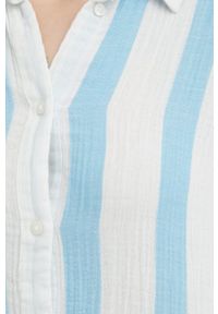 GAP koszula bawełniana damska relaxed z kołnierzykiem klasycznym. Typ kołnierza: kołnierzyk klasyczny. Kolor: niebieski. Materiał: bawełna. Długość rękawa: krótki rękaw. Długość: krótkie. Styl: klasyczny #5