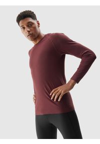 4f - 4F Longsleeve do biegania szybkoschnący męski S/M. Kolor: czerwony. Materiał: włókno, dzianina, materiał. Długość rękawa: długi rękaw. Sport: fitness