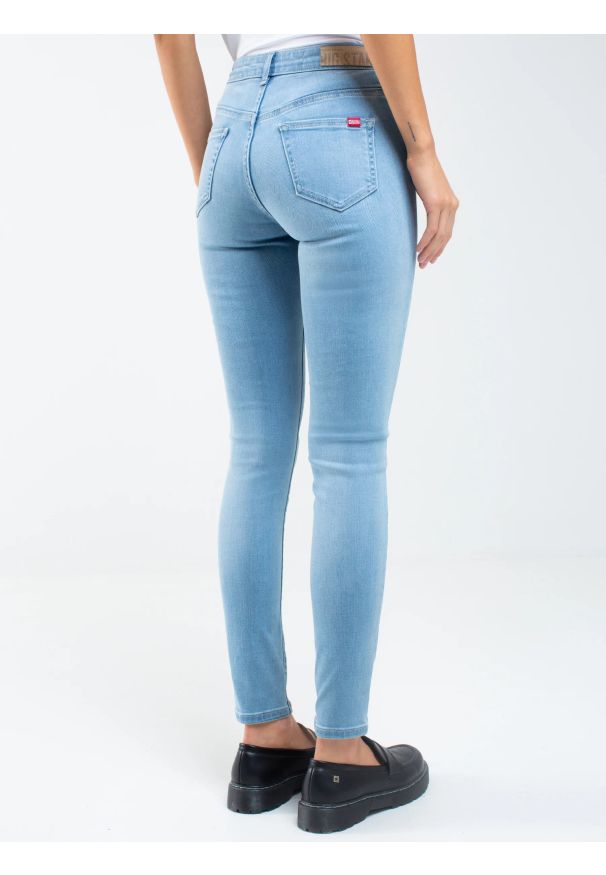 Big-Star - Jeansy damskie skinny jasnoniebieskie Adela 105. Okazja: na co dzień. Kolor: niebieski. Styl: klasyczny, casual