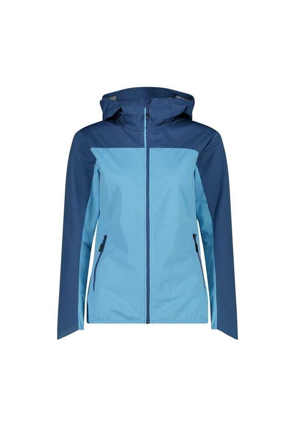 Kurtka przeciwdeszczowa damska z kapturem CMP. Typ kołnierza: kaptur. Kolor: niebieski. Sport: turystyka piesza