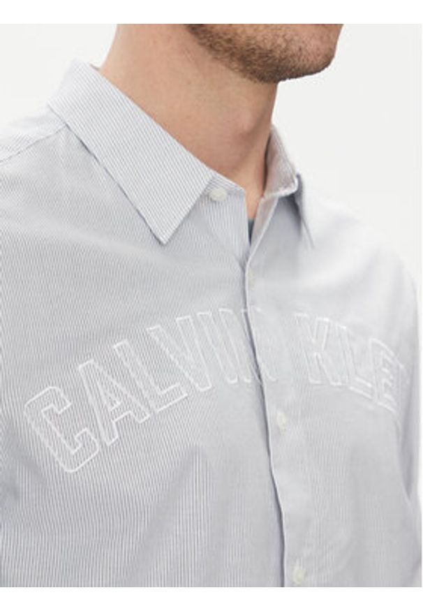 Calvin Klein Jeans Koszula LV04RB119G Niebieski Regular Fit. Kolor: niebieski. Materiał: bawełna