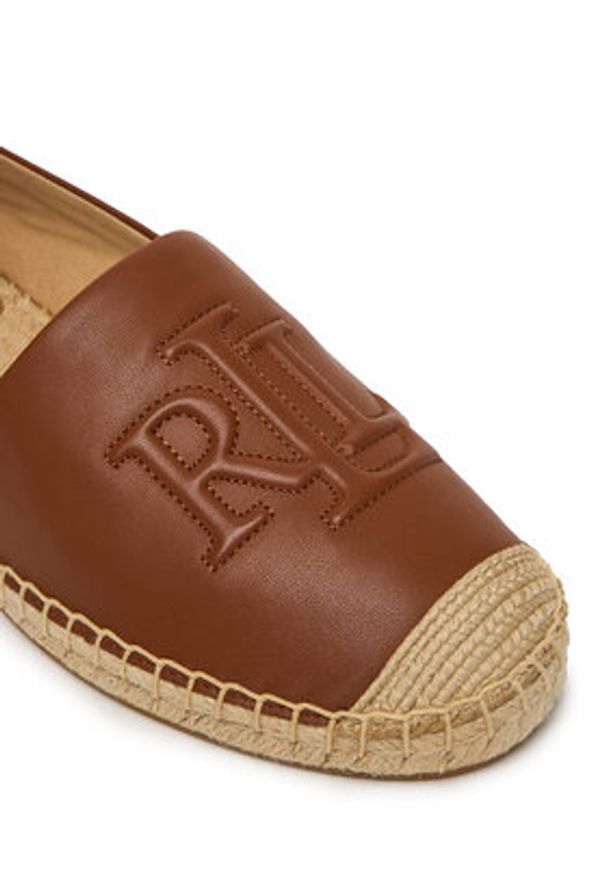 Lauren Ralph Lauren - LAUREN RALPH LAUREN Espadryle Cameryn 802P04415003 Brązowy. Kolor: brązowy. Materiał: skóra